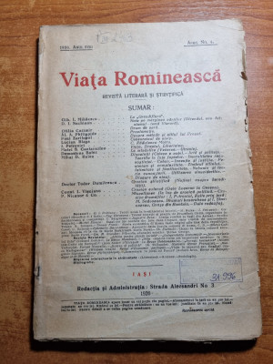 viata romaneasca aprilie 1926-otilia cazimir,lucian blaga,radulescu motru foto