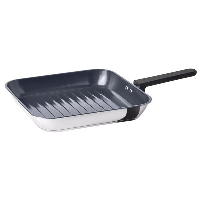 Tigaie tip grill, inox, strat antiaderent sol-gel, 28 cm, protectie ignifuga foto