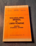 Vocabularul minimal al limbii romane pt studentii straini Maria Iliescu