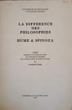 LA DIFFERENCE DES PHILOSOPHIES. HUME &amp; SPINOZA-GILBERT BOSS