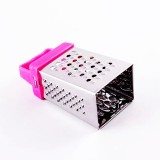 Mini Razatoare Inox cu Magnet, 3 Fete, Multifunctionala, Legume, Fructe, Ciocolata, Ghimbir, 7.5cm, Diverse Culori
