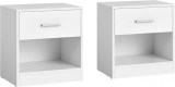 Cumpara ieftin Set 2 noptiere Vasagle Alb 45x35x58.3 cm