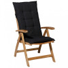 Madison Pernă de scaun cu spătar &icirc;nalt Panama, negru, 123x50 cm