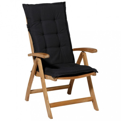 Madison Pernă de scaun cu spătar &amp;icirc;nalt Panama, negru, 123x50 cm foto