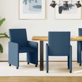 VidaXL Scaune de dining 2 pcs albastru 57 x 66 x 94 cm țesătură