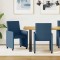 vidaXL Scaune de dining 2 pcs albastru 57 x 66 x 94 cm țesătură