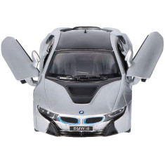 Masinuta die cast BMW i8, scara 1 la 36, 12.5 cm, gri