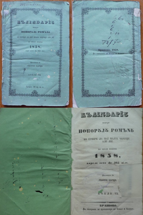 Calendar pentru poporul roman , 1858 , poezii de Alecsandri