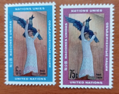 ONU-NY-&amp;#039;&amp;#039;ARTA-FRESCE&amp;#039;&amp;#039;-SET-2V- MNH- NESTAMPILATA-LUX foto