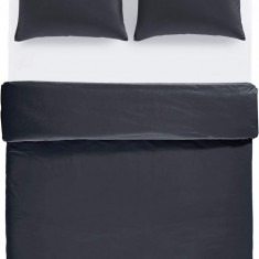 Set lenjerie de pat 100% bumbac super moale, 225 x 220 cm /2 x 50 x 80 cm, negru