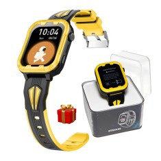 Smartwatch pentru Copii cu Cartela SIM, GPS, WhatsApp, Monitorizare Discreta, SMS, Buton SOS, Camera, GITECH&reg; G32Pro, Galben