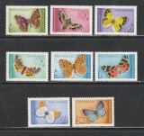 Romania 1969 - #703 Fluturi 8v MNH, Nestampilat