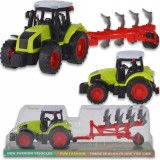 Tractor jucărie cu &icirc;ncărcător și cupă excavator, remorcă, cu propulsie