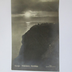 Rara!Carte postala foto Capul Nord/Nordkap-Norvegia circulata 1927 stampila rara