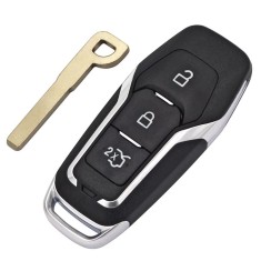 Carcasa Cheie Auto Techstar, Compatibila Ford Mondeo, Mustang, Focus, Fusion, S-Max, Galaxy, Explorer, cu 3 butoane si Lama HU101