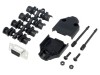 Conector D-Sub 9 pini mufă mamă pentru lipire pe cablu - Set complet, MH CONNECTORS
