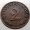 2.876 GERMANIA 2 REICHSPFENNIG 1938 F