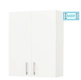 Dulap baie suspendat Roma, front MDF, 2 usi, polita, 60 x 68 cm, alb