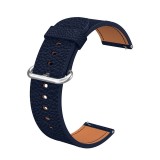 Curea piele, compatibila Fossil Gen 5 Smartwatch, telescoape Quick Release, 18cm, Midnight Blue, Very Dream