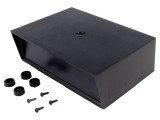 Carcasă ABS neagră cu panou 150mm X 110mm Y 50mm Z