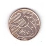 Moneda Brazilia 25 centavos 2014, stare buna. mici pete, America Centrala si de Sud, Cupru (arama)