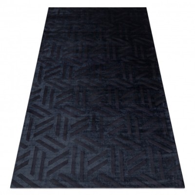 Covor PEARL 51326E negru - Geometric exclusiv, structural, 154x230 cm foto
