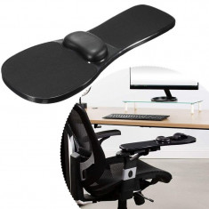 Suport ergonomic pentru mana cu mousepad gel, fixare scaun sau birou, 180