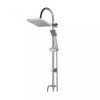Set Dus Log&eacute; DENIS30: Coloana Dus Fix+Mobil, Furtun Inox 1.5m, Negru/Argintiu/Crom, Protectie Anticalcar