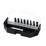 Stanley 1-68-734 Set 10 piese1/4&quot; - PH1, PH2, PH3; PZ1, PZ2, PZ3; sl, adaptor magnetic