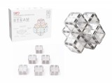 Cumpara ieftin Set de constructie magnetic, 42 piese patrate transparente, Magnetic Tiles, 2D, 3D