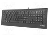 Tastatură neagră NATEC USB A cu cablu 1,8m slim US layout