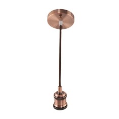 Pendul Edison culoare Bronz 90cm pt. Becuri Vintage E27 60W foto