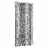 Cumpara ieftin Perdele pentru insecte, gri si alb-negru, 90x200 cm, chenille