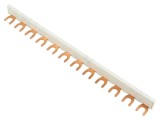 Bară colectoare tip pieptene, 1 pol, 63A, 12 module, albă