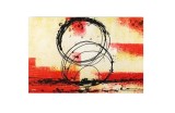 Tablou abstract pictat manual living, birou, Lumi paralele 4, 90x60cm ulei pe panza efect 3D, gata de agatat pe perete
