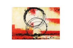 Tablou abstract pictat manual living, birou, Lumi paralele 4, 90x60cm ulei pe panza efect 3D, gata de agatat pe perete