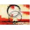 Tablou abstract pictat manual living, birou, Lumi paralele 4, 90x60cm ulei pe panza efect 3D, gata de agatat pe perete