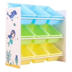Organizator jucarii, raft copii, dulap cu cutii depozitare - SIRENA foto