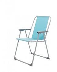 Scaun de gradina si camping OMC, albastru, metalic, pliabil, 54.5 x 80 x 57 cm