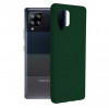 Husa Samsung Galaxy A42 5G Silicon Verde Slim Mat cu Microfibra SoftEdge, Techsuit