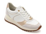 Cumpara ieftin Pantofi sport GEOX albi, D5500A, din piele naturala