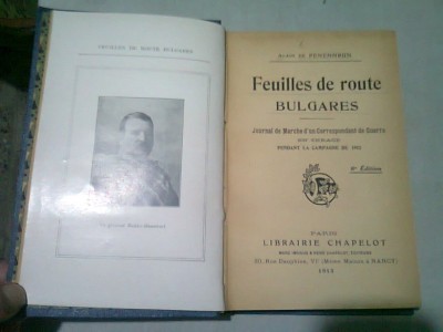 FEUILLES DE ROUTE BULGARES - ALAIN DE PENENNRUN (CARTE IN LIMBA FRANCEZA) foto