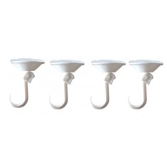 Set 4 cuiere pentru baie sau bucatarie, Alb, VT303