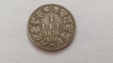 Romania -1 Leu 1870-Replica dupa moneda 1 Leu 1870
