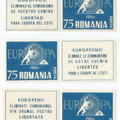 Spania/Romania, Exil romanesc, em. a XXII-a, Europa 1960, dant., 1960, MNH