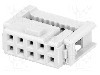 Conector IDC, 10 pini, pas pini 2.54mm, {{Producator}} -
