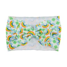 Bentita lata cu funda si imprimeu - Model 13 (Marime Disponibila: 6-12 luni