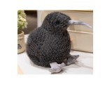 Jucarie de plus pasare kiwi, 17 cm, negru, Lean 13837