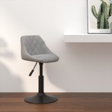 vidaXL Scaun de bar, gri deschis, catifea