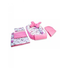Set 5 piese Baby Nest din Bumbac, model balerine roz